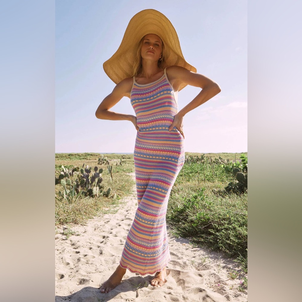 🦋SANTA CRUZ 🦋STRIPE MIDI DRESS BY Z SUPPLY Size M